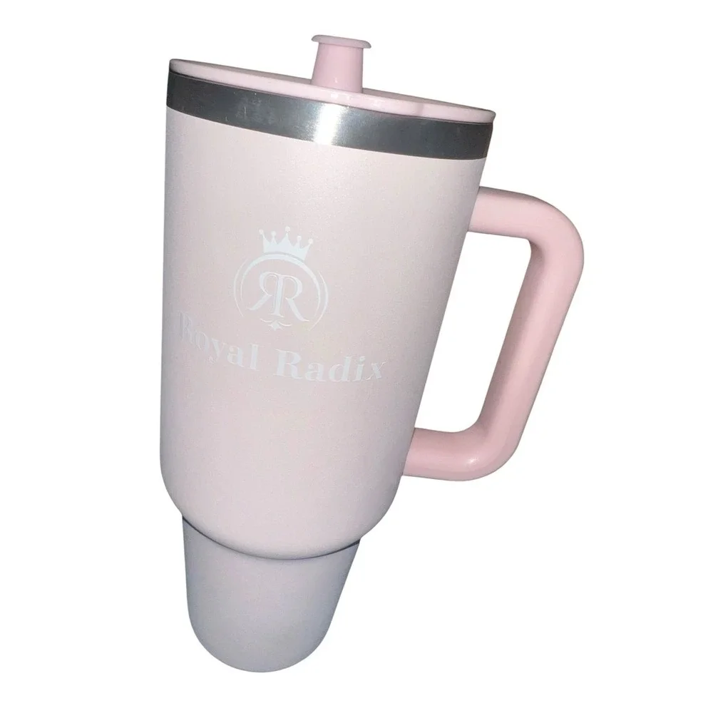 101.-   Pink Royal Radix 40oz stainless steel leak proof Tumbler